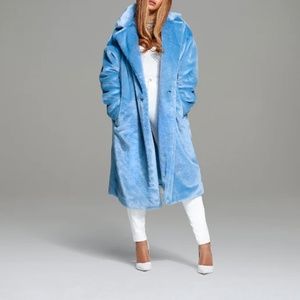 Ivy Park x Adidas faux fur coat